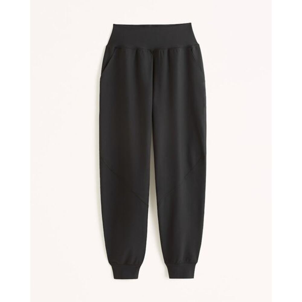 YPB Abercrombie Sculpt LUX Pull On Jogger Pants Size Small Black Pockets Stretch
